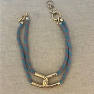 C. Wonder Preppy Gold and Blue Rope Necklace